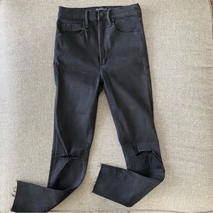 A + F Black Denim Skinny Distressed Jeans